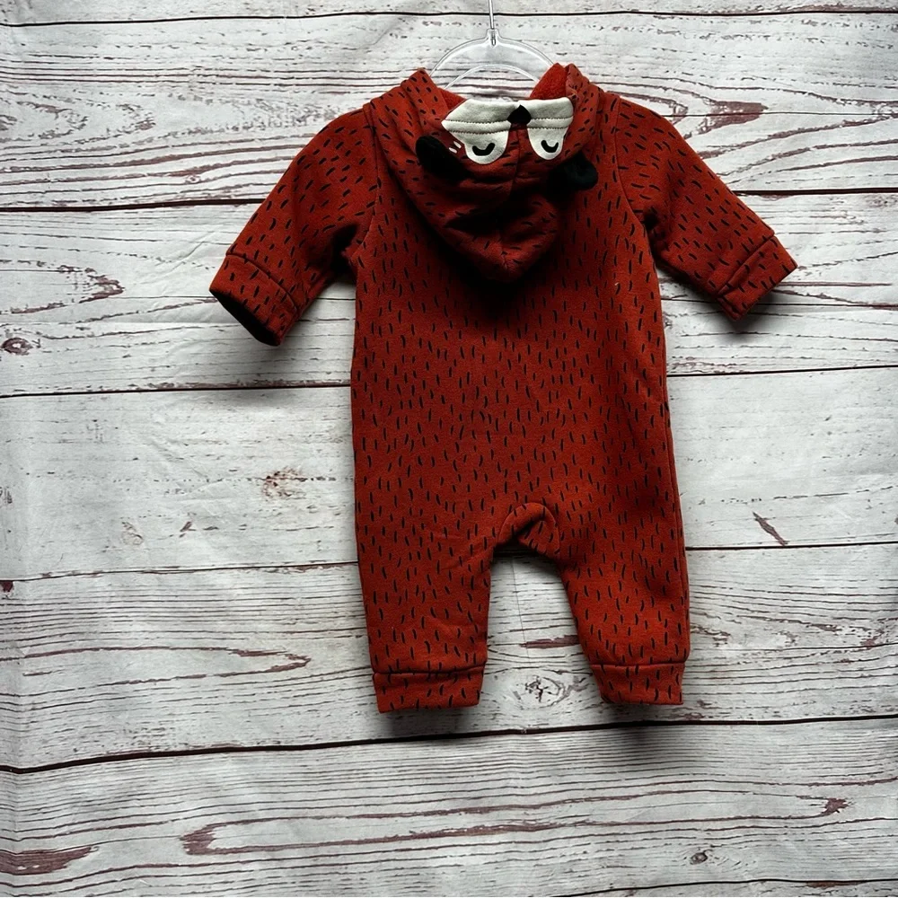 Old Navy Rust Fox Hooded One Piece Size 0-3 Months